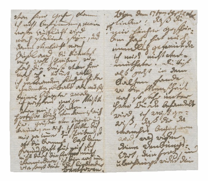 Brief Beethovens an Heinrich von Struve (S. 1 und 4), Foto: : Beethoven-Haus Bonn