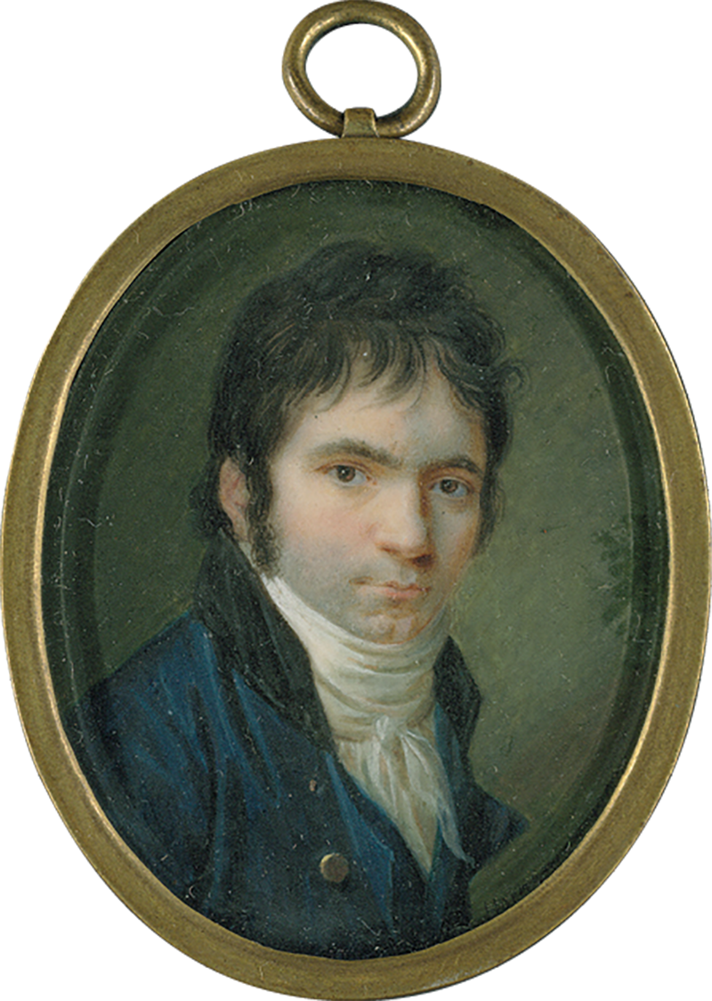 Ludwig van Beethoven, Elfenbeinminiatur von Christian Hornemann, Wien, 1802 © Beethoven-Haus Bonn