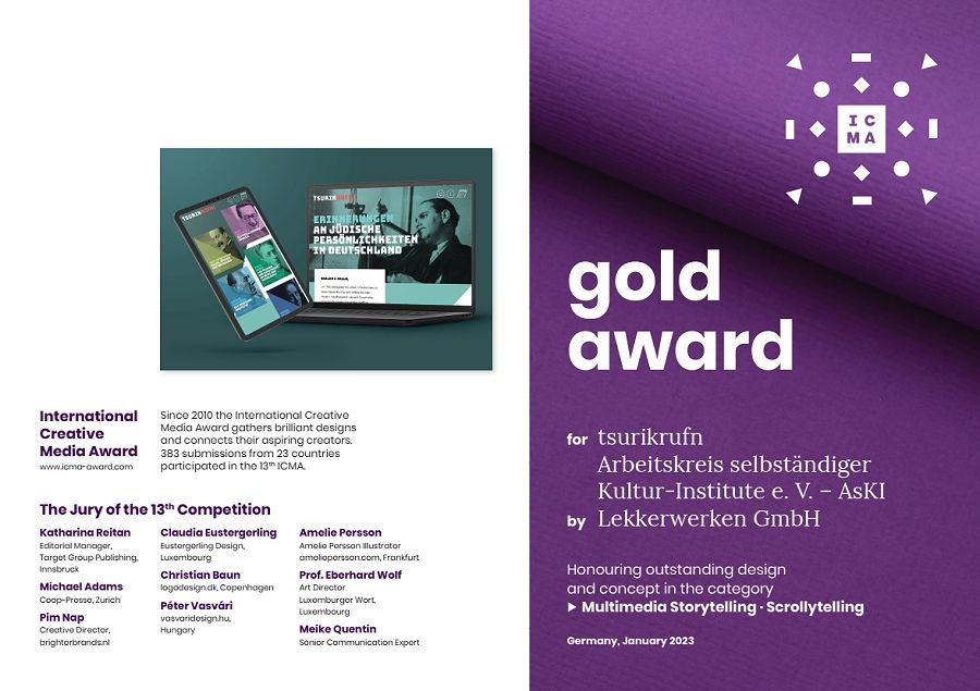 Gold beim ICMA Award für TSURIKRUFN!