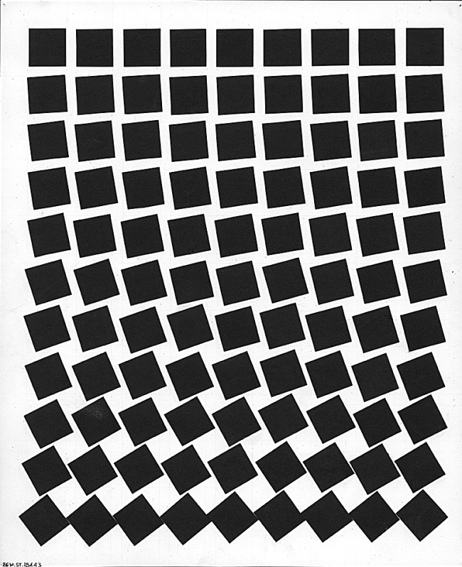 Unbekannt, Bewegungsstudie Collage, schwarzes Papier auf dünnem Karton, © Foto: Bauhaus-Archiv, Berlin