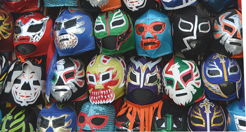 lucha libre Masken: verspielt, kreativ, manchmal auch bedrohlich. Die Masken dürfen bei keinem Wrestling-Match fehlen. Foto: Wikimedia creative commons