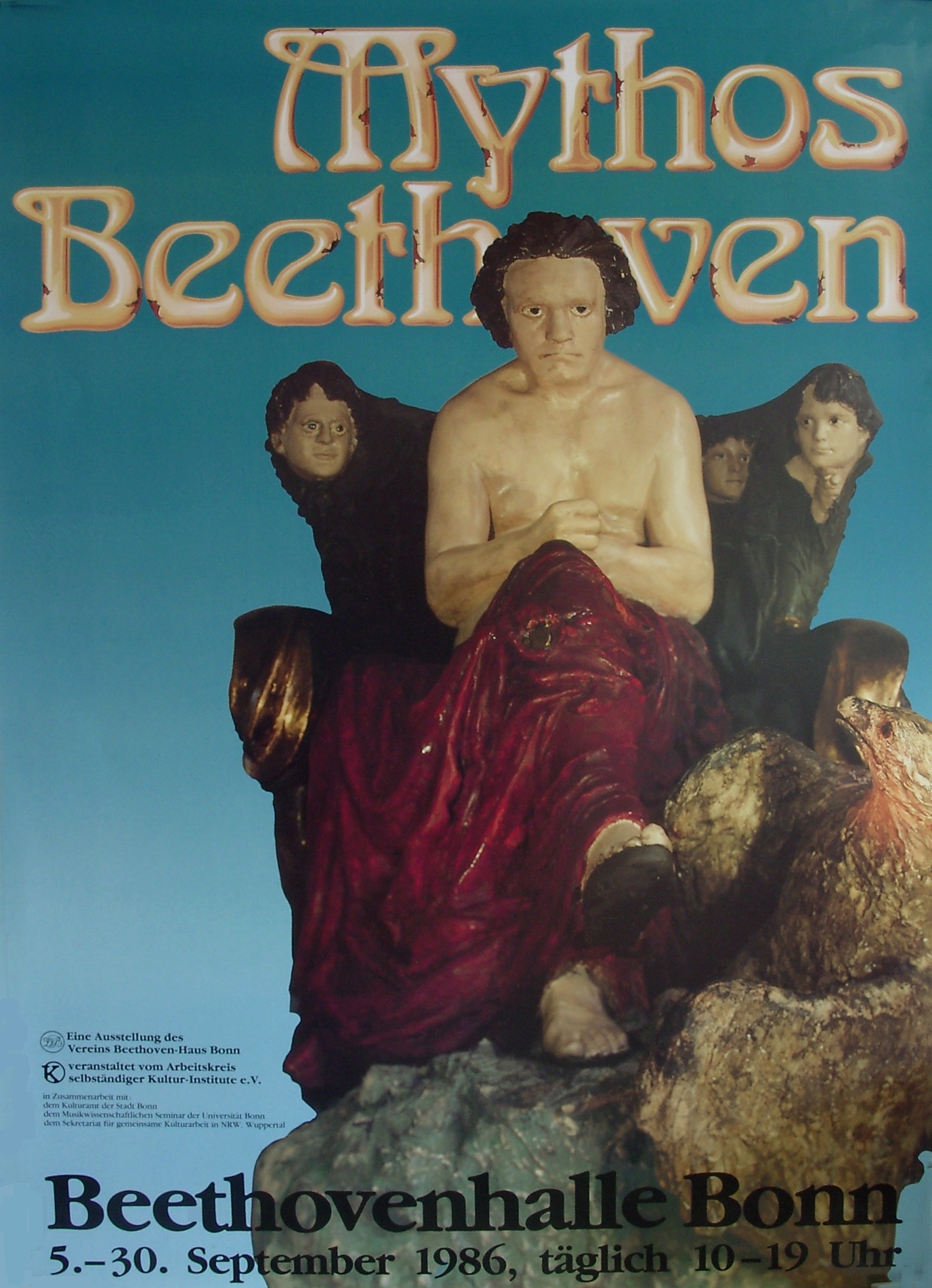 Plakat der Ausstellung, Mythos Beethoven, 1986-88