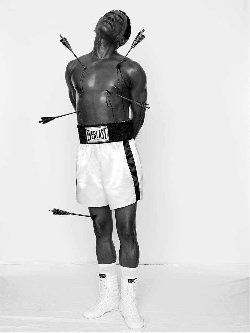 Aus der Serie ‘African Spirits‘, 2008: Muhammad Ali, Silbergelatineabzug, Foto: © Samuel Fosso, courtesy Jean Marc Patras, Paris