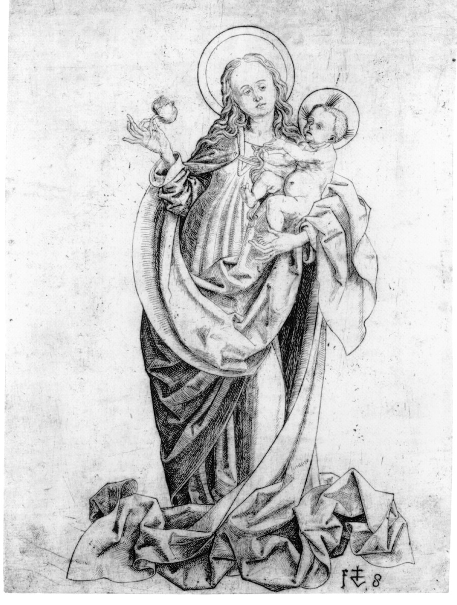 Veit Stoß, Madonna mit dem Granatapfel Kupferstich, um 1500, Foto: Germanisches Nationalmuseum, Nürnberg
