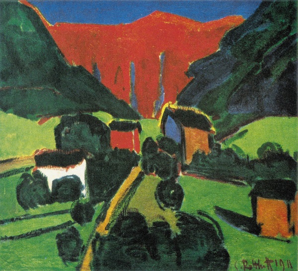 Karl Schmidt-Rottluff, Norwegische Landschaft, 1911, Öl auf Leinwand, Buchheim Museum, Bernried