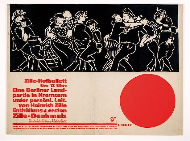 Heinrich Zille, ‘Zille-Hofballett‘, 1929, Linolschnitt, Foto: © Kunststiftung Dr. Hans-Joachim und Elisabeth Bönsch
