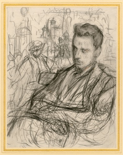   Leonid Pasternak,  Skizze für Ölgemälde Rainer Maria Rilkes  (aus dem Besitz der Familie Rilke-Beyer), © Familie Rilke-Beyer