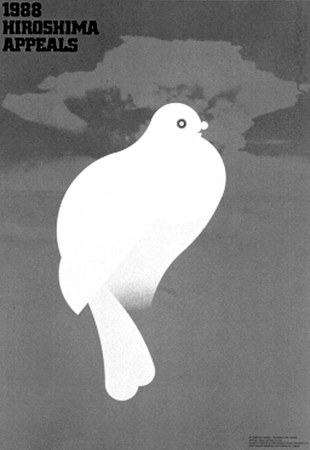 Ikko Tanaka, Plakat ‘Hiroshima Appeals‘, 1988, Foto: Bauhaus-Archiv Berlin