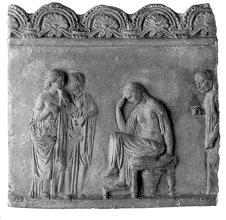 Die trauernde Penelope. Sog. Campana-Relief, 1. Jh. v.Chr., Bibliotheca Bodmeriana, Cologny (Genf), Foto: Bernd Hoffmann