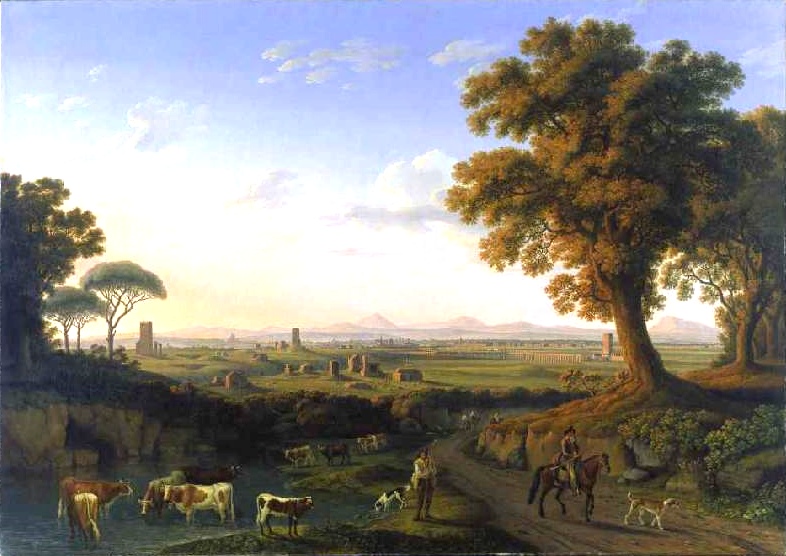 Philipp Hackert, Blick auf Rom von der Via Appia, 1794 Öl auf Leinwand, Freies Deutsches Hochstift