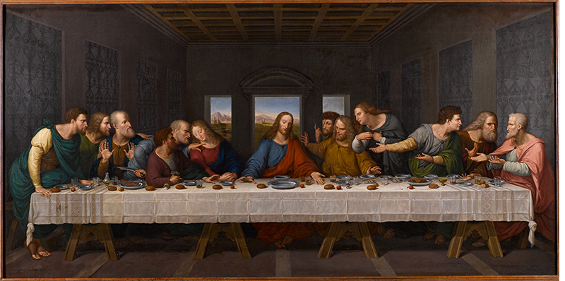Egidius Mengelberg, Das letzte Abendmahl, 1834, Kopie nach Leonardo da Vinci, Öl auf Leinwand, Museum Brot und Kunst, Foto: Micha Wolfson, Ulm