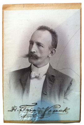 Friedrich Noack, Foto vom Journalistenausweis, um 1895; Museum Casa di Goethe (Privatbesitz, aus dem Nachlass von Friedrich Noack)