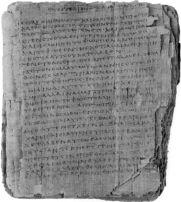 Johannes-Evangelium, Älteste Handschrift, Ende 2. Jh. n.Chr., Bibliotheca Bodmeriana, Cologny (Genf), Foto: Bernd Hoffmann