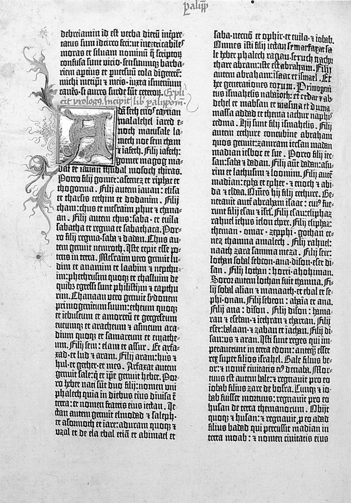 Gutenbergbibel um 1452-1454, Das erste mit beweglichen Lettern gedruckte Buch, Bibliotheca Bodmeriana, Cologny (Genf), Foto: Bernd Hoffmann