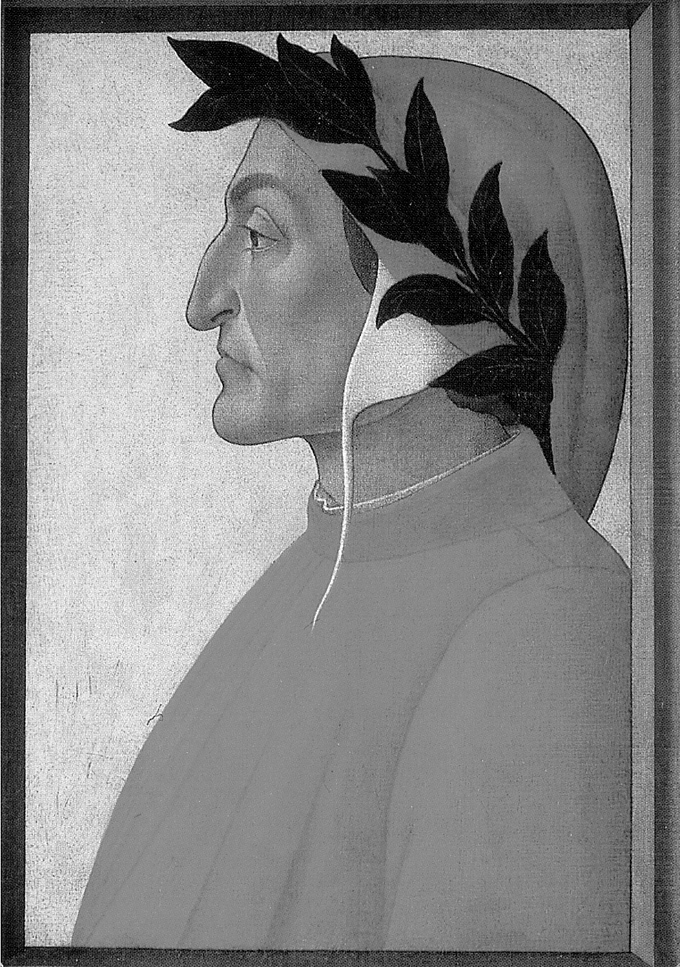 Sandro Botticelli (1444-1510) , Dante Alighieri, Öl auf Leinwand, Sammlung Martin Bodmer, Privatbesitz, Foto: Bernd Hoffmann
