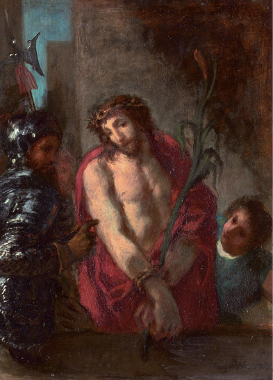 Eugène Delacroix, Ecce homo, um 1850, Öl auf Pappe, © Kunsthalle Bremen – Der Kunstverein in Bremen