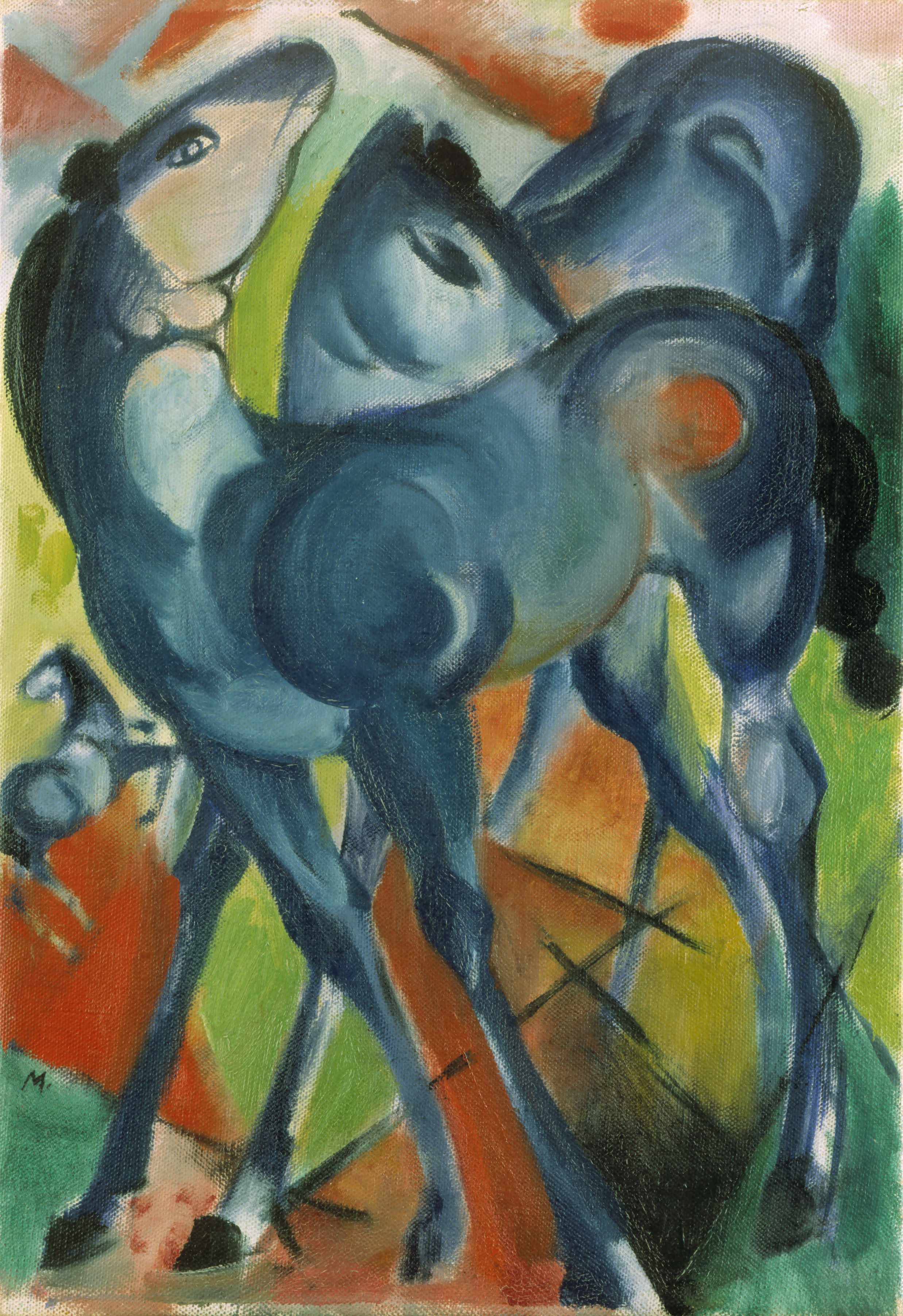 Franz Marc, Die blauen Fohlen, 1913, Foto: Kunsthalle Emden