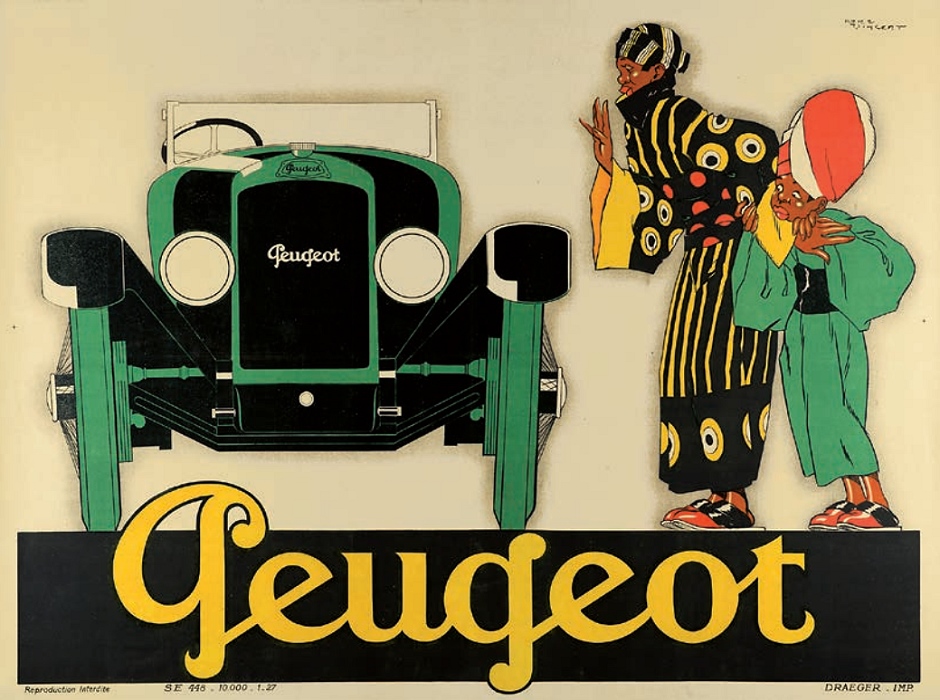 René Vincent, Plakat für Peugeot, 1928, Lithografie, Foto: © Museum für Kunst und Gewerbe Hamburg