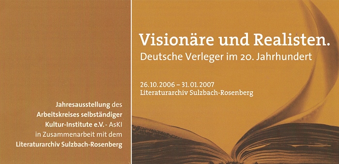 Plakat AsKI-Jahresausstellung Visionäre und Realisten