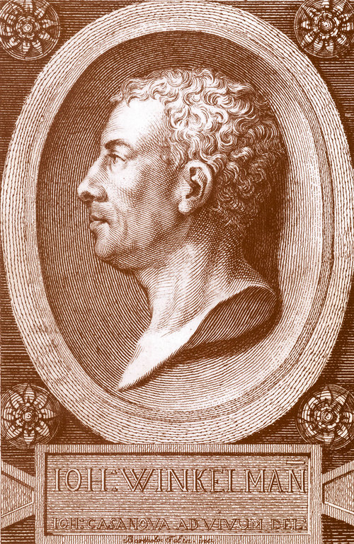 Winckelmann-Bildnis nach der Zeichnung von Giovanni Battista Casanova, gestochen von Bartholomeo Folino