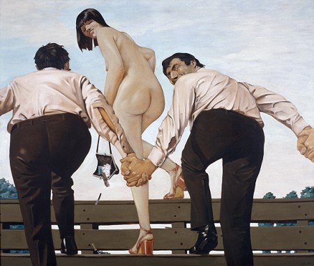 Johannes Grützke: Darstellung der Freiheit, 1972, Öl auf Leinwand, 170,0 x 200,0 cm, Privatbesitz, © Foto Marburg
