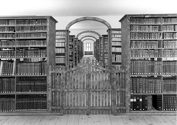 Die barocke Kulissenbibliothek der Franckeschen Stiftungen (1726-28 erbaut), Franckesche Stiftungen zu Halle, Foto: Werner Zieg, Halle