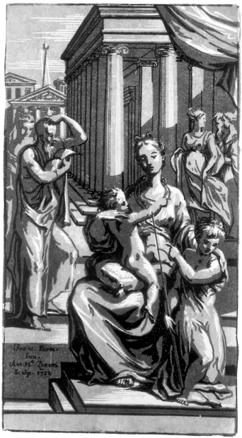 Antonio Maria Zanetti  (1680-1757), Maria mit Kind, dem Johannesknaben und dem hl. Hieronymus, Foto: Kunstsammlungen zu Weimar