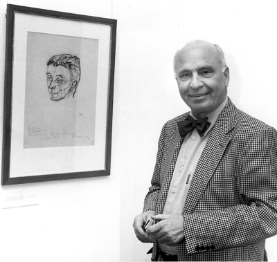 Dr. Friedrich Pfäfflin in der Jahresausstellung 1999 zu Karl Kraus, Foto: Schiller Nationalmuseum / Deutsches Literaturarchiv