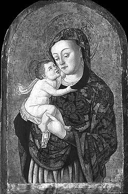 Madonna mit dem Kind, aus dem Umkreis von Bartolomeo Vivarini, um 1470, © Foto: Kunsthalle Bremen