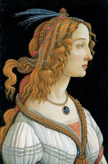 Sandro Botticelli (1445-1510), Weibliches Idealbildnis, um 1480, Mischtechnik auf Pappelholz, 82 x 54 cm, Städel Museum, Frankfurt am Main, Foto: Städel Museum