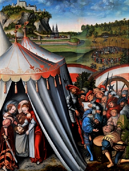 Lucas Cranach d. Ä., Im Zelt des Holofernes,  1531, Foto: Stiftung Schloss Friedenstein Gotha 
