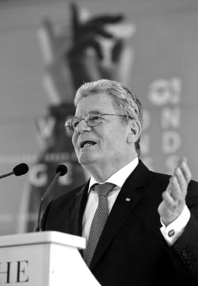 Bundespräsident Joachim Gauck, Schirmherr des Jubiläums, hält die Festrede; Foto: Franckesche Stiftungen zu Halle