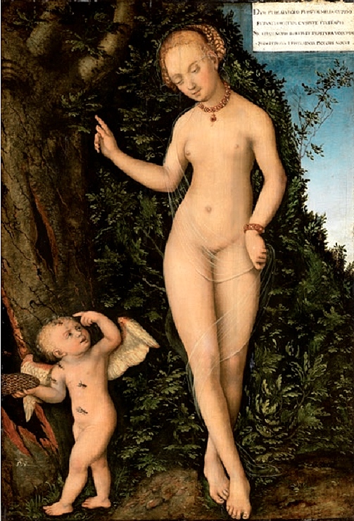 Lucas Cranach d. Ä., Venus mit Amor als Honigdieb, um 1537, © Germanisches Nationalmuseum