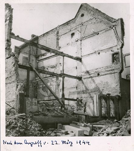 Zerstörtes Goethe-Haus, 1944, Foto: Freies Deutsches Hochstift