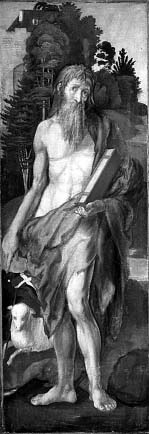 Albrecht Dürer, Der heilige Johannes der Täufer, um 1503/05, Öl auf Lindenholz, Vermächtnis Dr. Hieronymus Kugkist 1851, © Foto: Kunsthalle Bremen