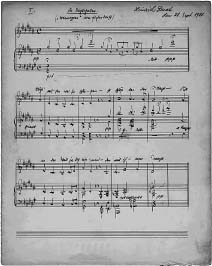 Heinrich Busch, Die Nachtigallen (Totenopfer, Joseph von Eichendorff) Liedmanuskript, 21.9.1921, © Foto: Max-Reger-Institut/Elsa-Reger-Stiftung, Karlsruhe