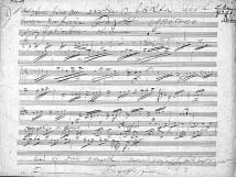 Autographe Fagottstimme zu Beethovens Ouvertüre >Die Weihe des Hauses< op. 124, © Foto: Beethoven-Haus Bonn