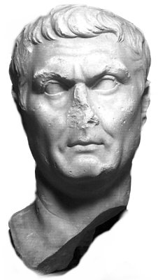 Bildniskopf des Gaius Cilnius Maecenas (ca. 65/62 - 9 v. Chr.) aus einer stadtrömischen Bildhauerwerkstatt, 25 - 20 v. Chr.