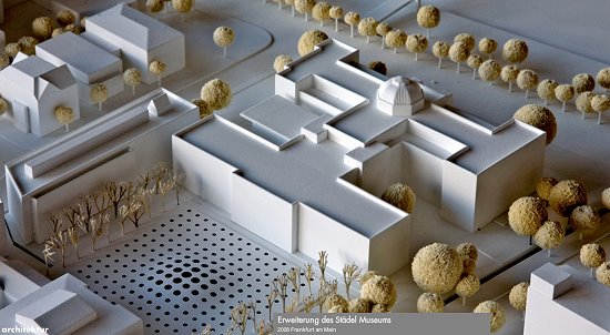 Modell der Erweiterung des Städelmuseums - schneider+schumacher Architekturgesellschaft mbH Frankfurt