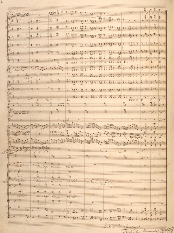 Richard Wagner. Autographe Partitur der Meistersinger von Nürnberg, letzte Seite - Germanisches Nationalmuseum Nürnberg, 