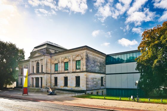 Bildarchiv, Kunsthalle-Bremen, Außenansicht (Vorderansicht, seitlich)