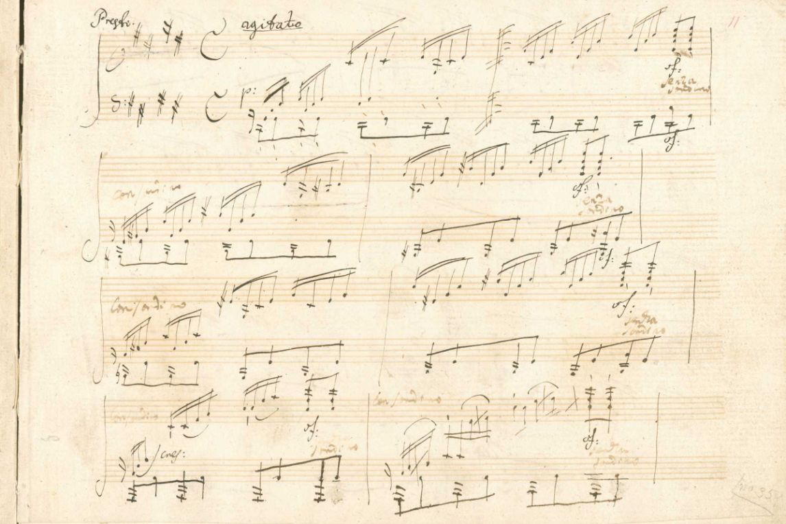 Beethoven-Haus, Klaviersonate op. 27 Nr. 2 (»Mondschein-Sonate«), Autograph
