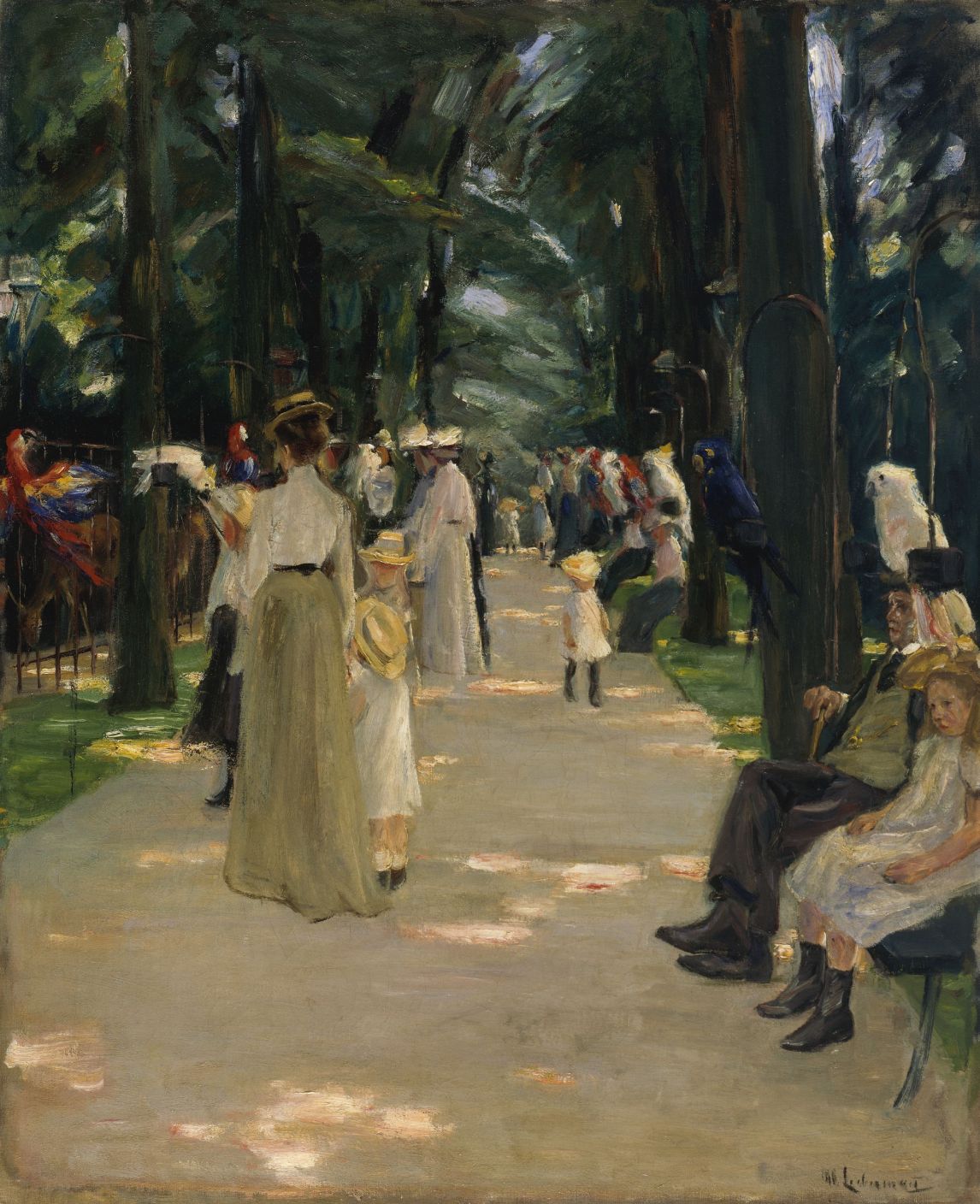 Max Liebermann, Papageienallee, 1902, Kunsthalle Bremen – Der Kunstverein in Bremen