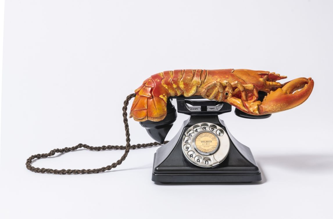 »Aphrodisisches Telefon« / »Hummertelefon«, Salvador Dali, 1938, Fotocredit: Museumsstiftung Post und Telekommunikation