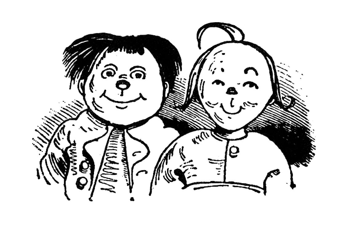 Wilhelm Busch, Max & Moritz (Porträt, schwarzweiß), 1865, Wilhelm Busch - Deutsches Museum für Karikatur & Zeichenkunst